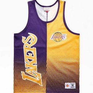NEW Mitchell & Ness H&A HOME AND AWAY LA Lakers TANK TOP Jersey CHAMPIONS Shirt